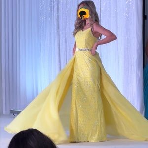 Yellow Sugar Kayne Johnathan Kayne Pageant Dress.